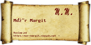 Mór Margit névjegykártya